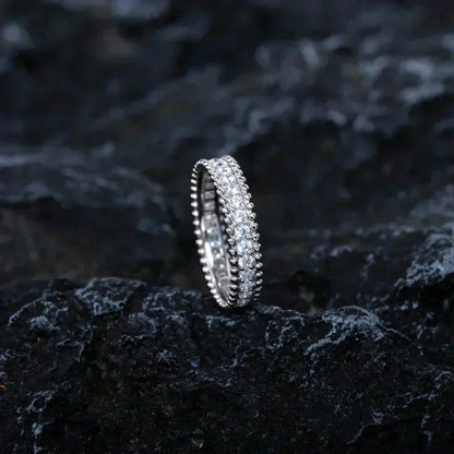 ¡®Aura Jewels¡¯PERLEE DIAMOND SILVER RING