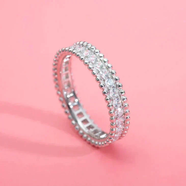 ¡®Aura Jewels¡¯PERLEE DIAMOND SILVER RING