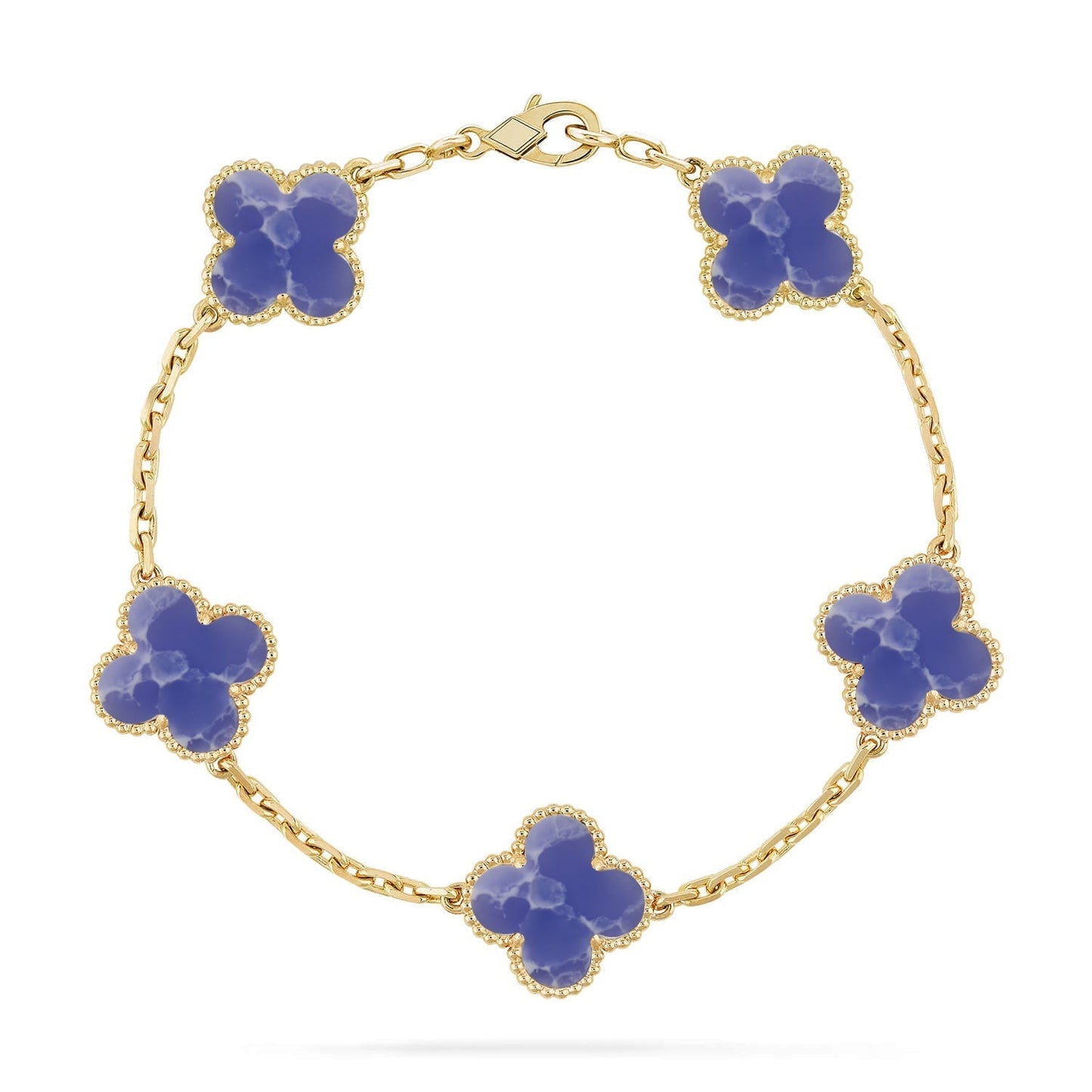 [Aura Jewels]New CLOVER 5 MOTIF BLUE VEINS BRACELET COLLECTION