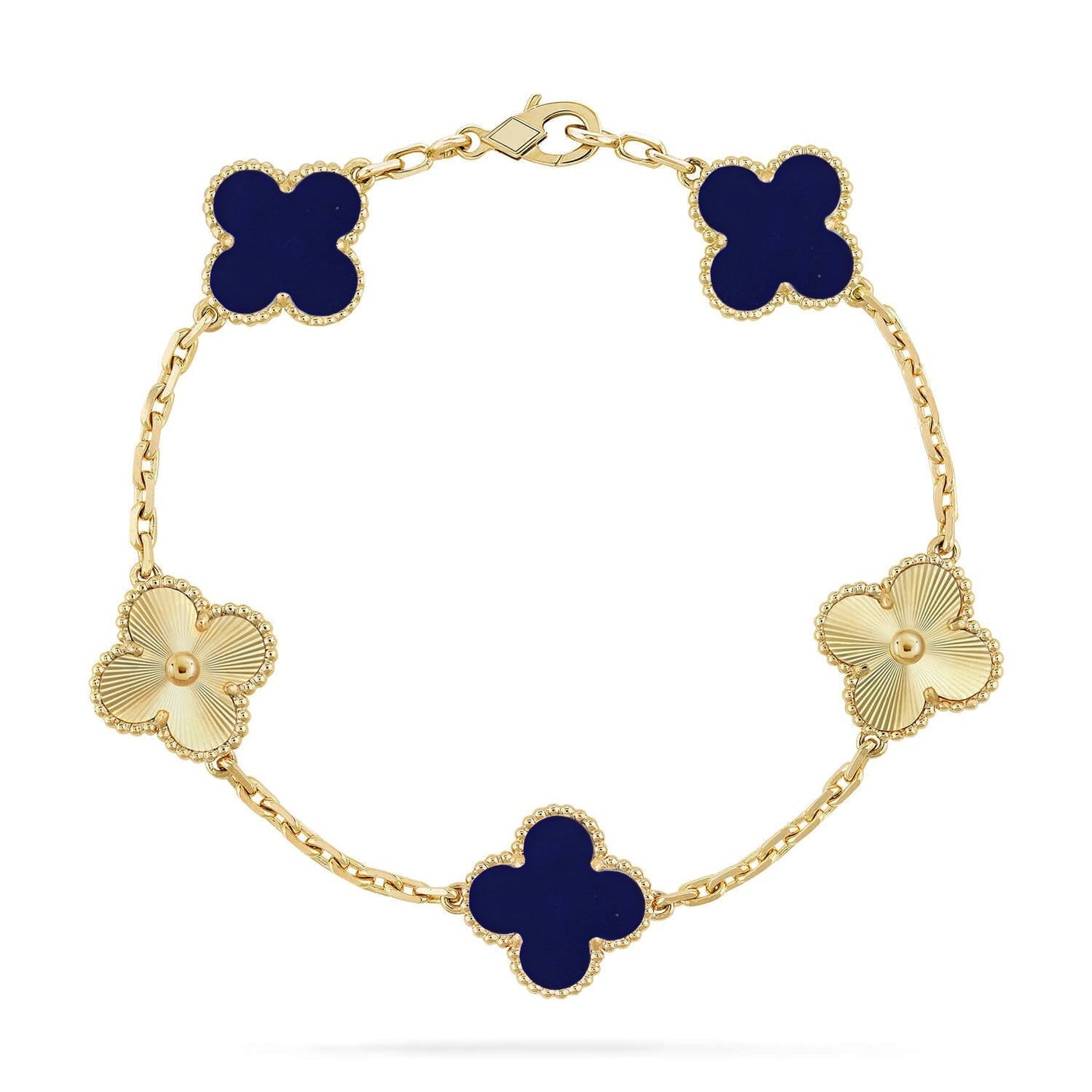 [Aura Jewels]New CLOVER 5 MOTIF LAPIS LAZULI BRACELET COLLECTION