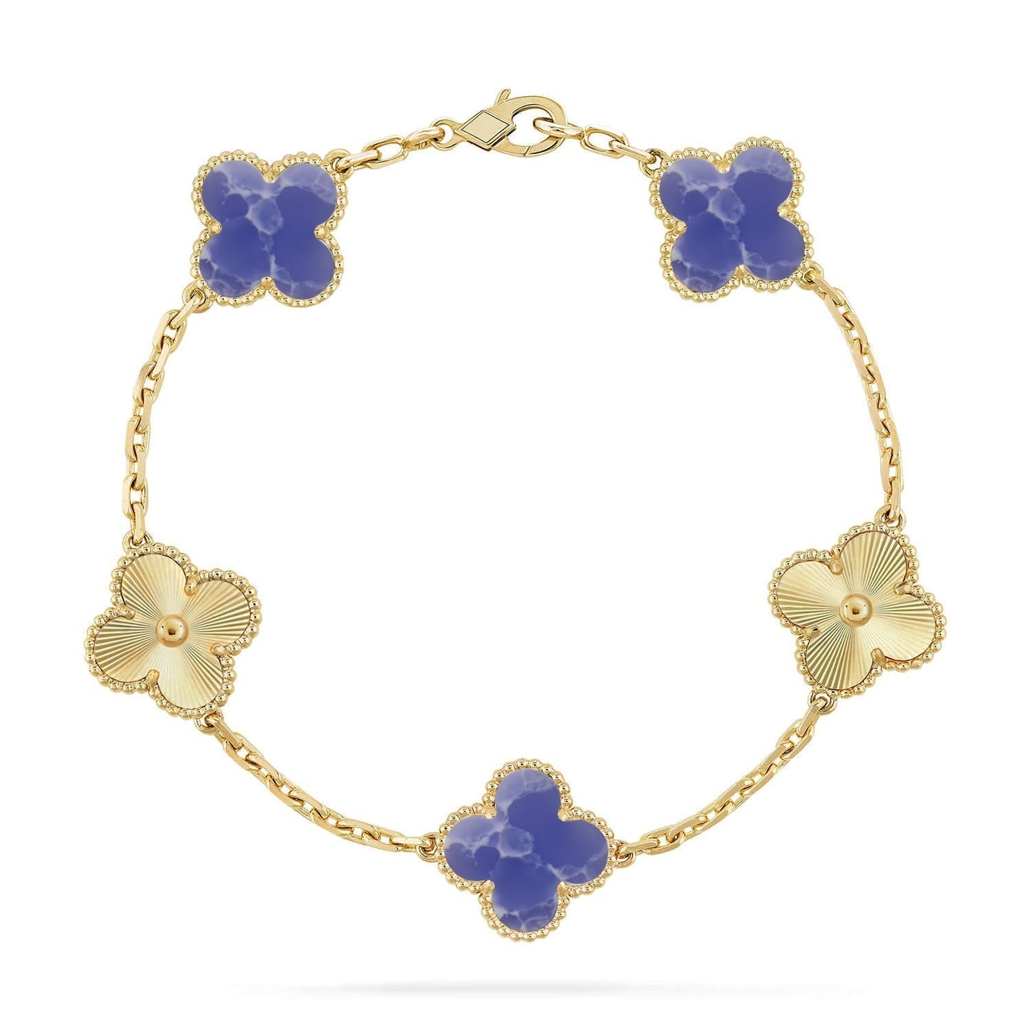 [Aura Jewels]New CLOVER 5 MOTIF BLUE VEINS BRACELET COLLECTION