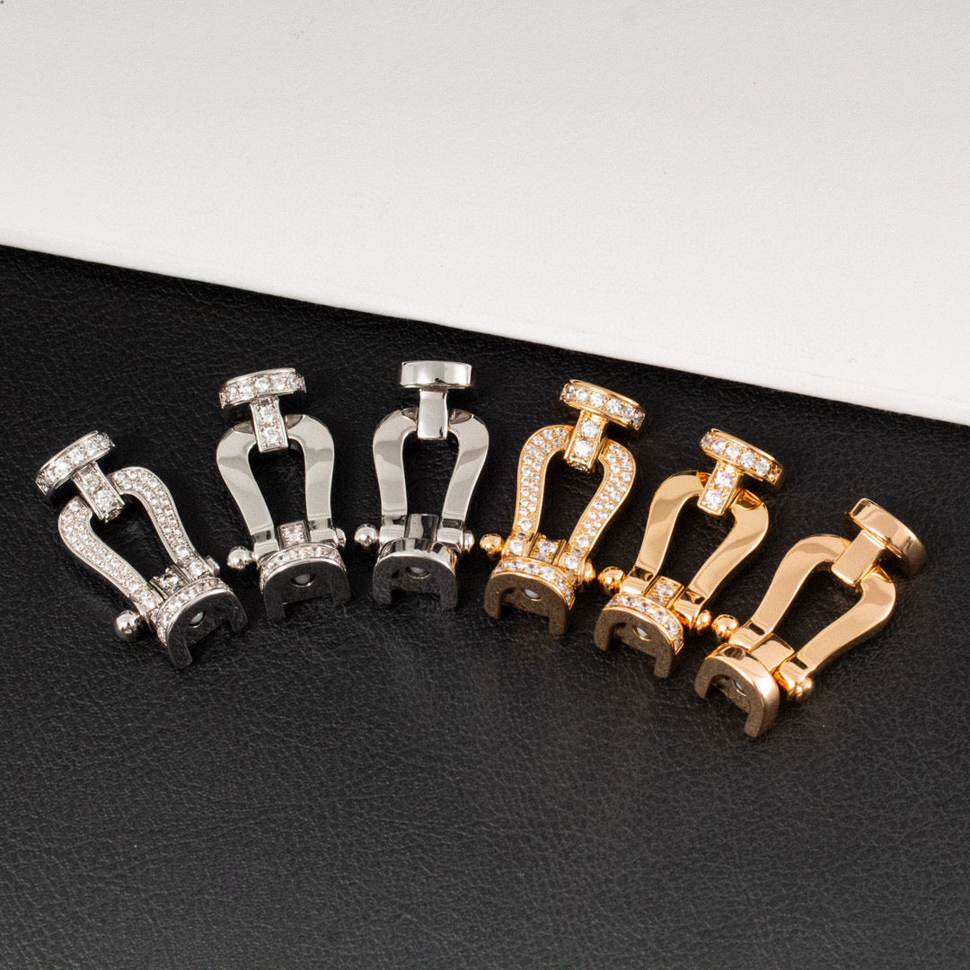 ¡®Aura Jewels¡¯FORCE LARGE HORSESHOE FULL DIAMOND BRACELET SILVER