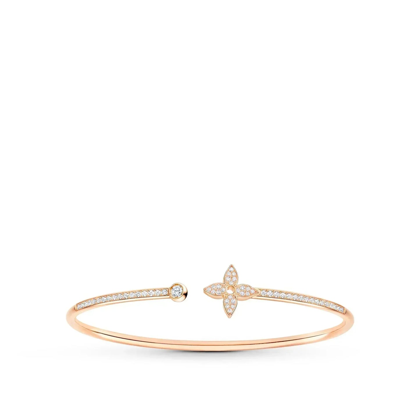 ¡®Aura Jewels¡¯IDYLLE PINK GOLD OPEN BRACELET DIAMOND PAVED