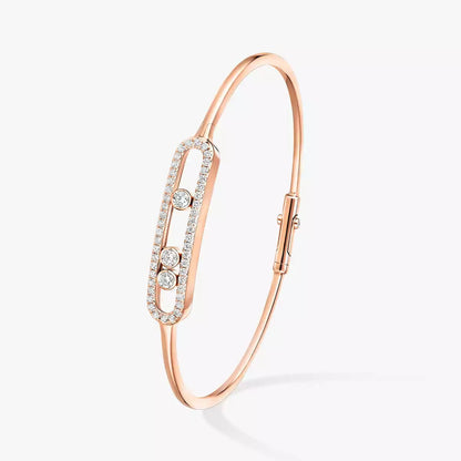 [Aura Jewels]Move Pavé Diamond Bangle Bracelet M