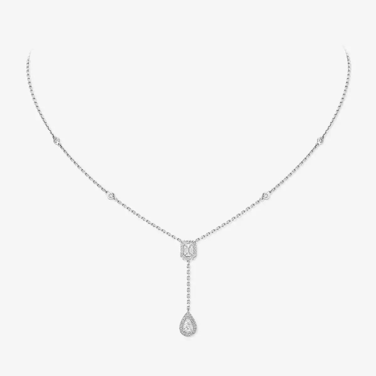 [Aura Jewels]Gold Diamond Tie Necklace