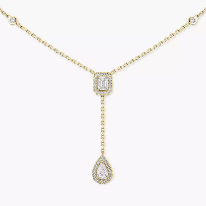 [Aura Jewels]Gold Diamond Tie Necklace