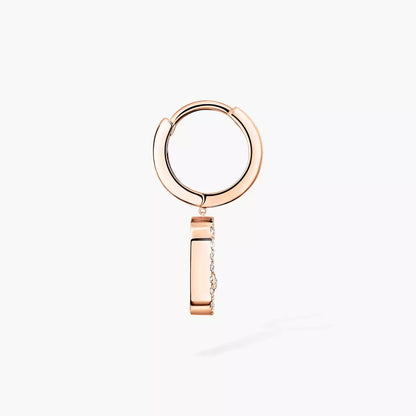 [Aura Jewels]Move Uno Single Diamond Hoop Earring